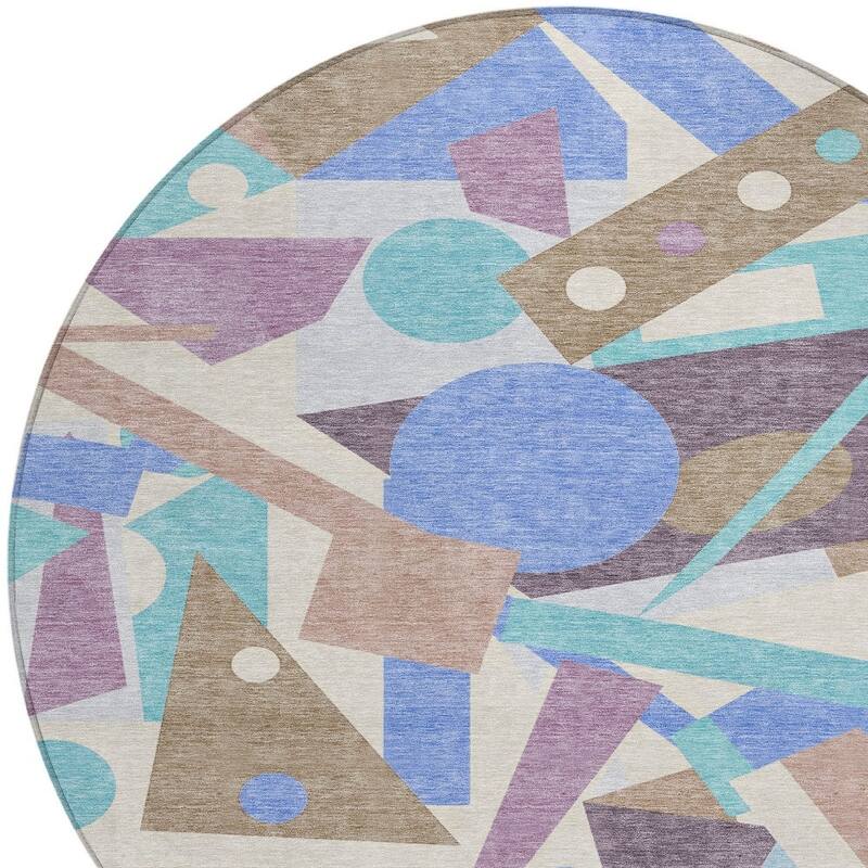 HomeRoots Geometric Modern Rectangle Outdoor Rug