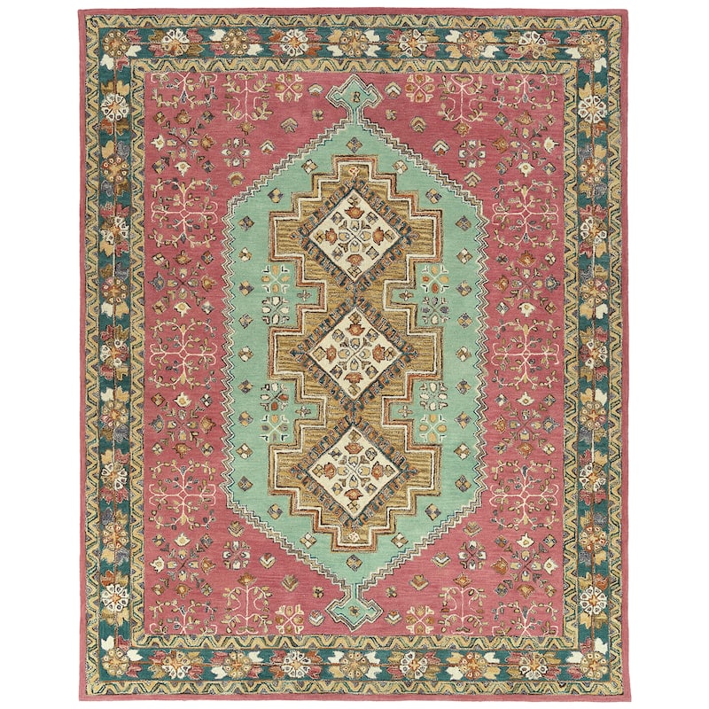 Charlotte Collection Pink Hand Tufted Indoor Area Rug
