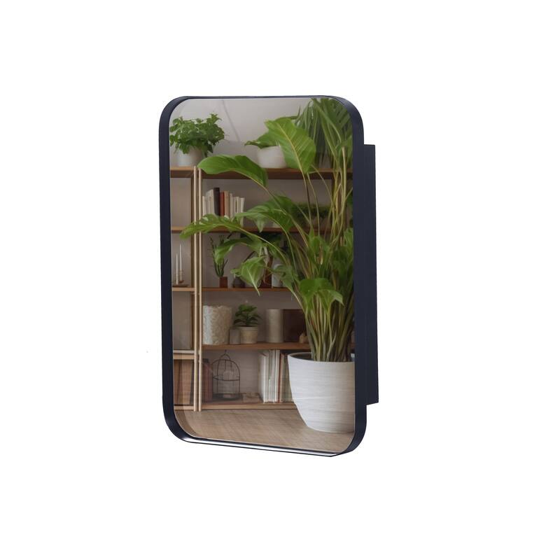 Wall Mount Metal Framed Medicine Cabinet with Storage