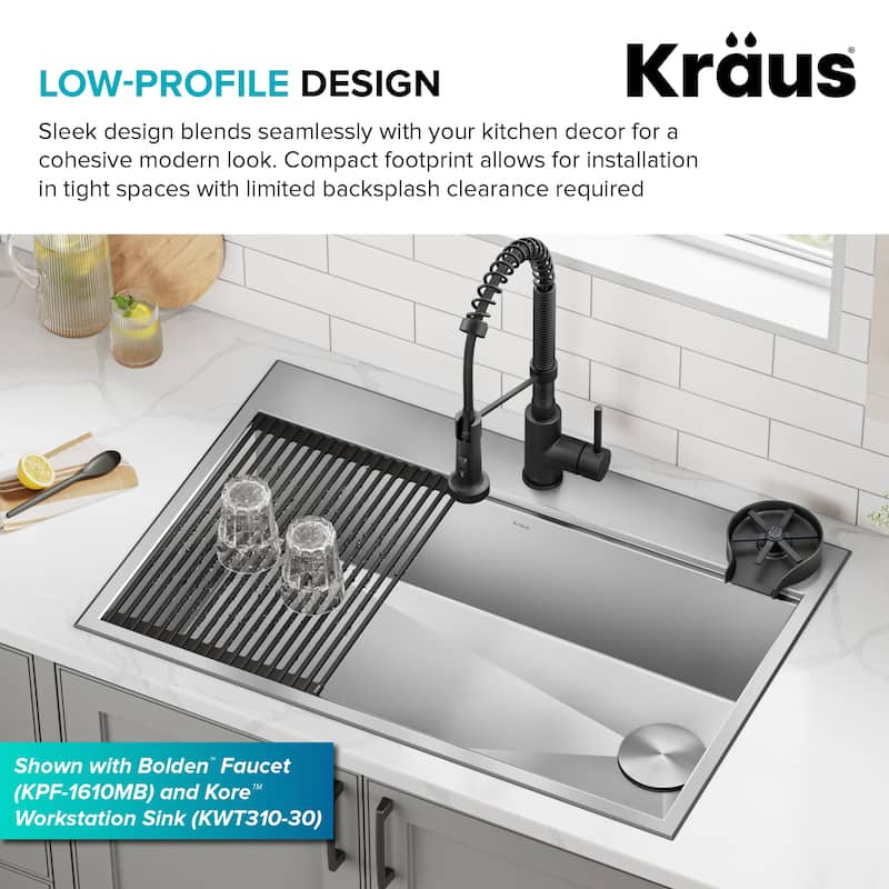 KRAUS CleanMate Glass Rinser for Kitchen Sink