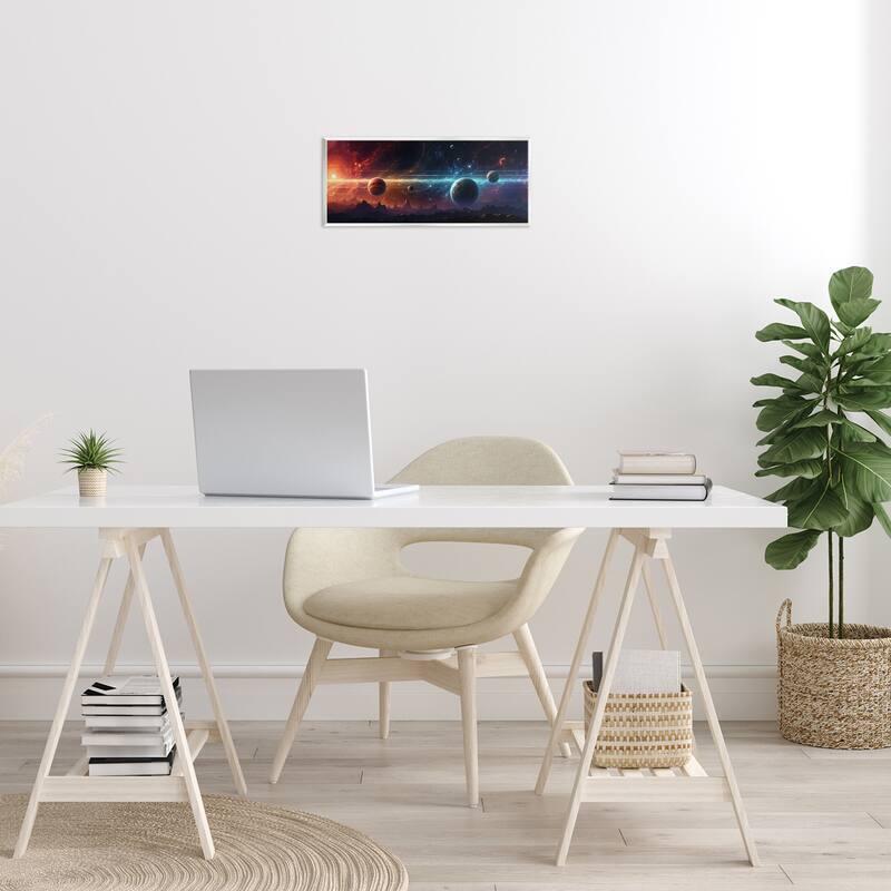 Stupell Surreal Planets over Crags Wall Plaque Art Design By Wumples