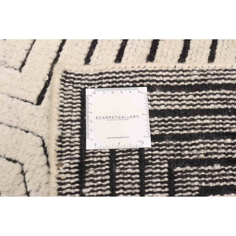 ECARPETGALLERY Hand-knotted Tangier Ivory Wool Rug - 5'9 x 7'9