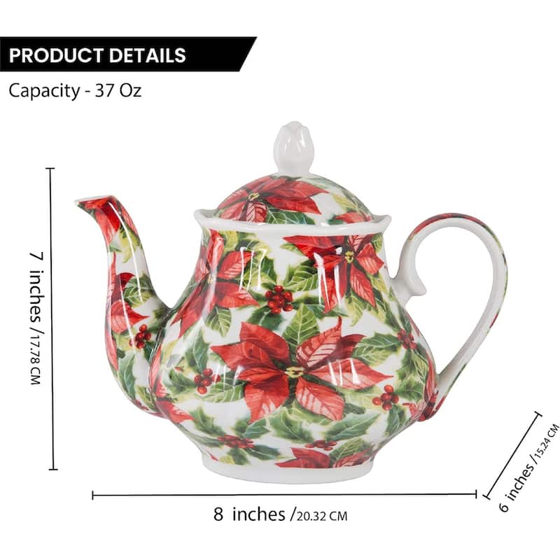 European Style Ceramic Teapot Coffee Pot Water Pot Porcelain Vintage Gift Tea Pot