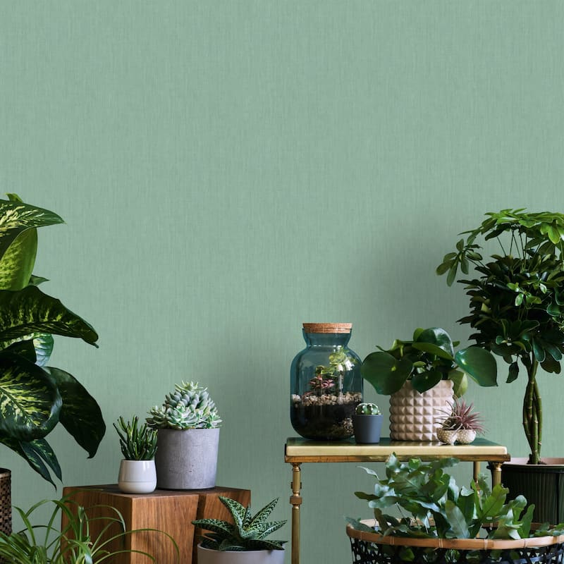 Galerie Wallcoverings Energy Collection Plain Linen Effect Matte Wallpaper Roll