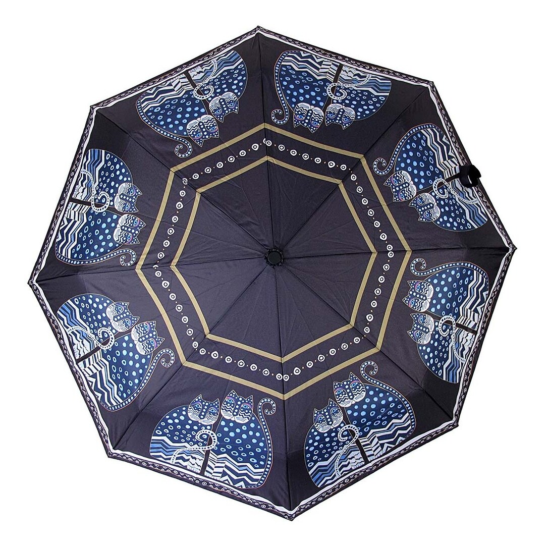 Shop Laurel Burch Polka Dot Cats Compact Umbrella Overstock 17079062