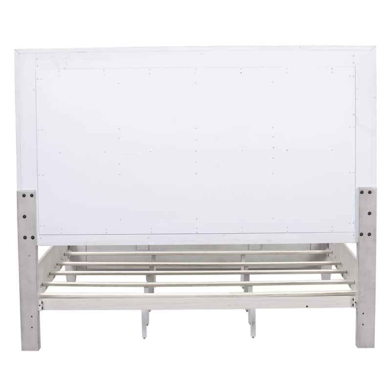 Heartland Antique White King Decorative Panel Headboard