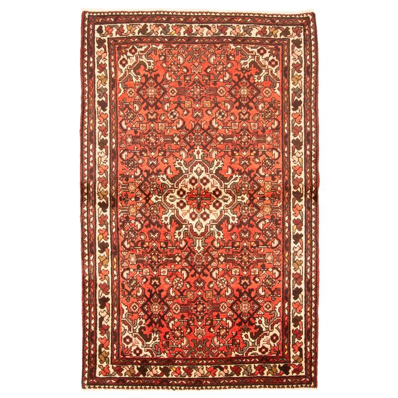 ECARPETGALLERY Hand-knotted Andelz Red Wool Rug - 3'5 x 5'7
