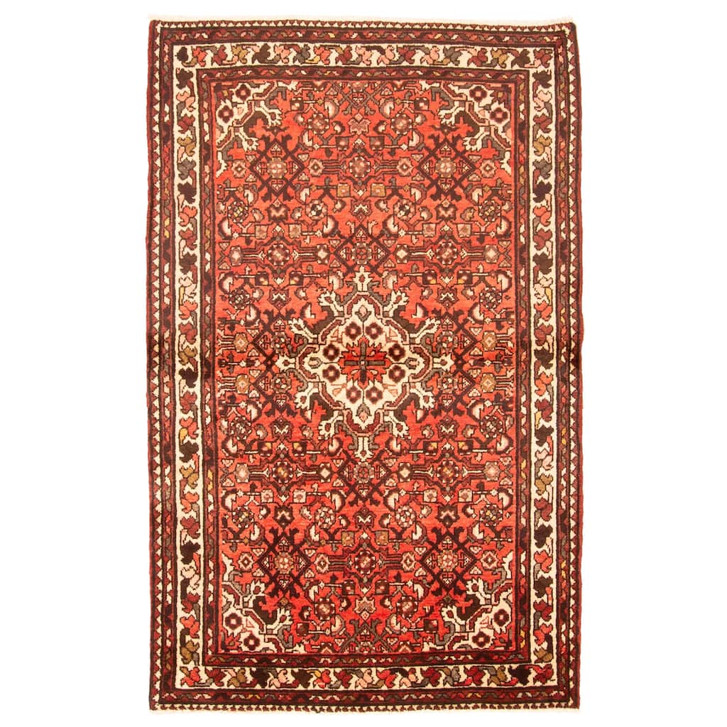 ECARPETGALLERY Hand-knotted Andelz Red Wool Rug - 3'5 x 5'7