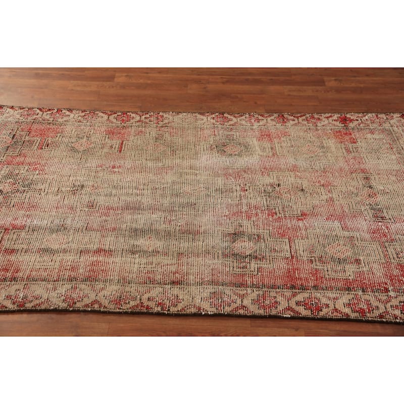 Geometric Bakhtiari Persian Rug Hand-Knotted Wool Carpet - 3'7" x 6'1"