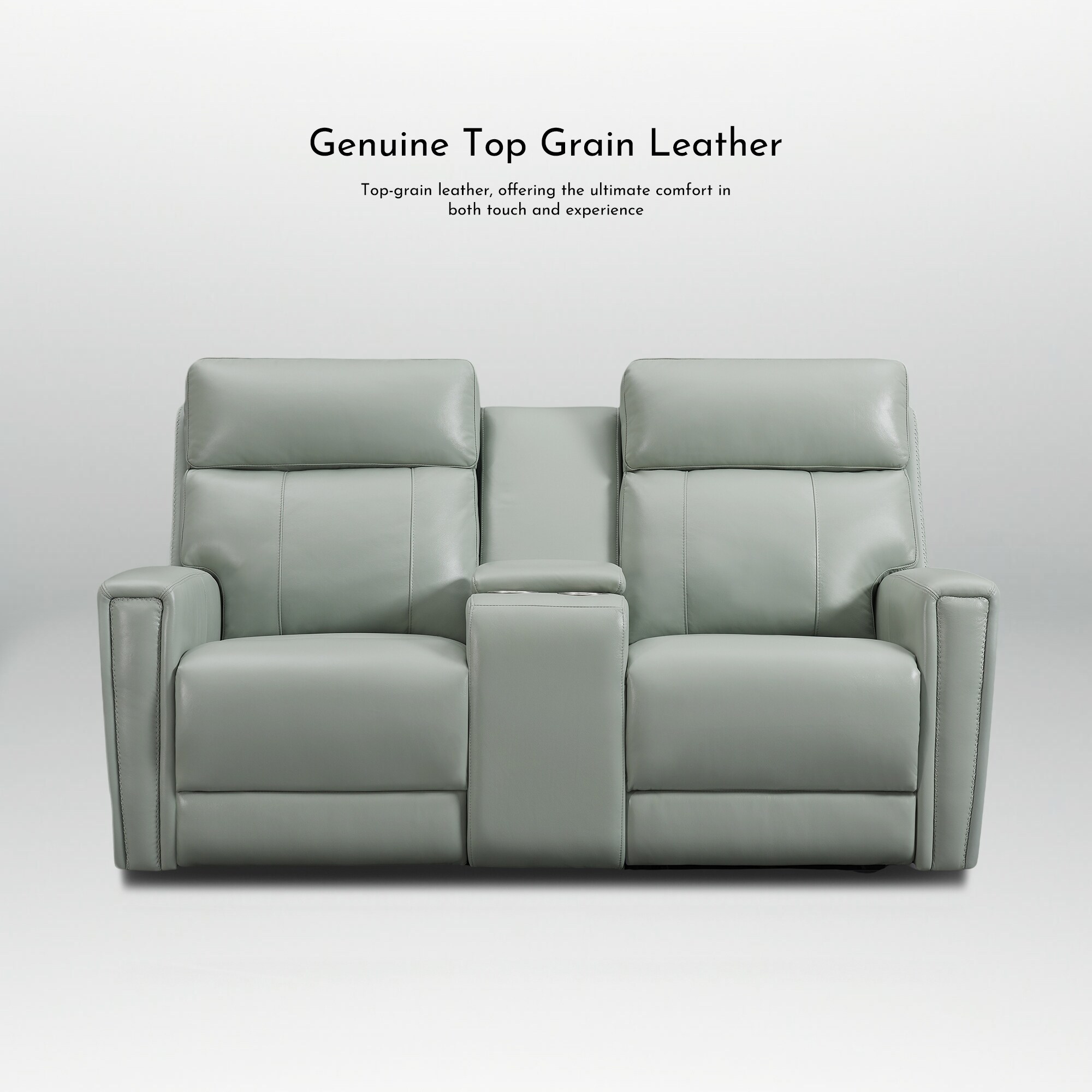 ♩♥ 71.5'' Leather Zero Gravity Power Recliner Loveseat Sofa with