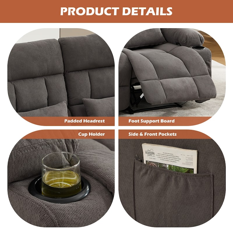 Recliner Loveseat with Cup Holders for Living Room Love Seat