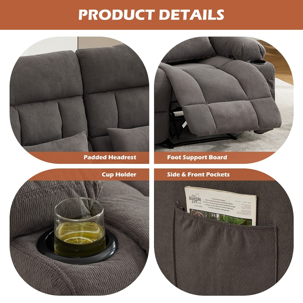 Recliner Loveseat with Cup Holders for Living Room Love Seat