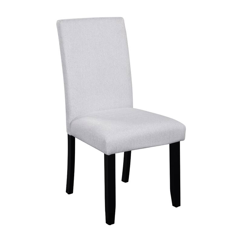 Dining Table and 4 Beige Upholstered Chairs 5-Piece Breakfast Nook