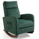 preview thumbnail 11 of 26, AVAWING Mid Century Nursery Rocking Chair Upholstered Velvet High Back Armchair