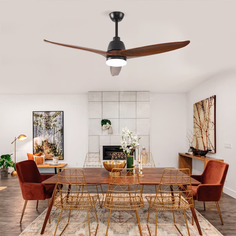 52" Ceiling Fan w/ 3 Color Dimmable Remote Control Reversible DC Motor