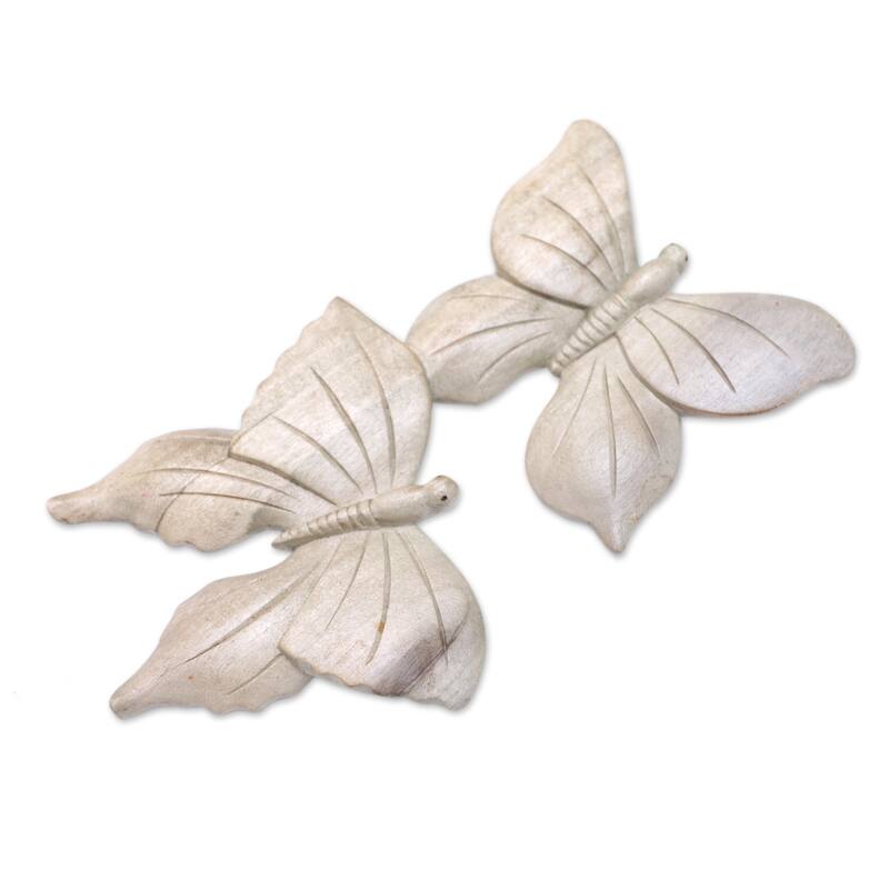 Novica Handmade Fly Butterfly Wood Wall Art