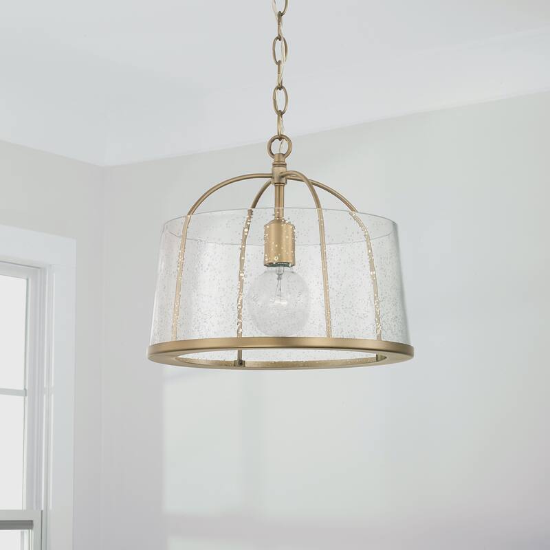 Mason 1-light Convertible Pendant/ Semi-Flush Mount
