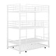 preview thumbnail 6 of 10, Antique White Twin Metal Triple Bunk Bed with Trundle & Ladder