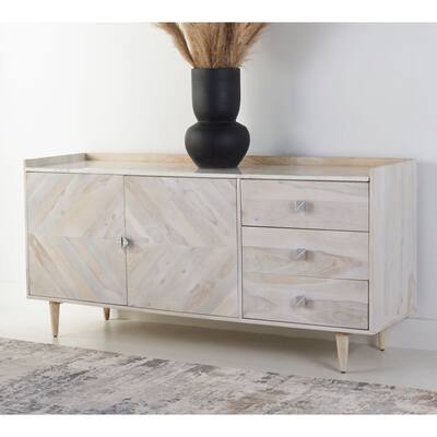 SAFAVIEH Home Corarose Herringbone Sideboard - 63"W x 18"D x 30"H
