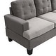 preview thumbnail 12 of 14, Fabric Tufted Sofa Set in Grey with Chaise Lounge and Storage Ottoman - 102"Wx70"Dx35"H