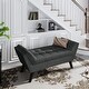 preview thumbnail 13 of 11, Andeworld end of bed bench Entryway Bench Modern Fabric Footstool for Hallway with Wooden Legs