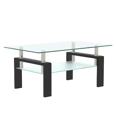 Modern Coffee Table with Clear Glass