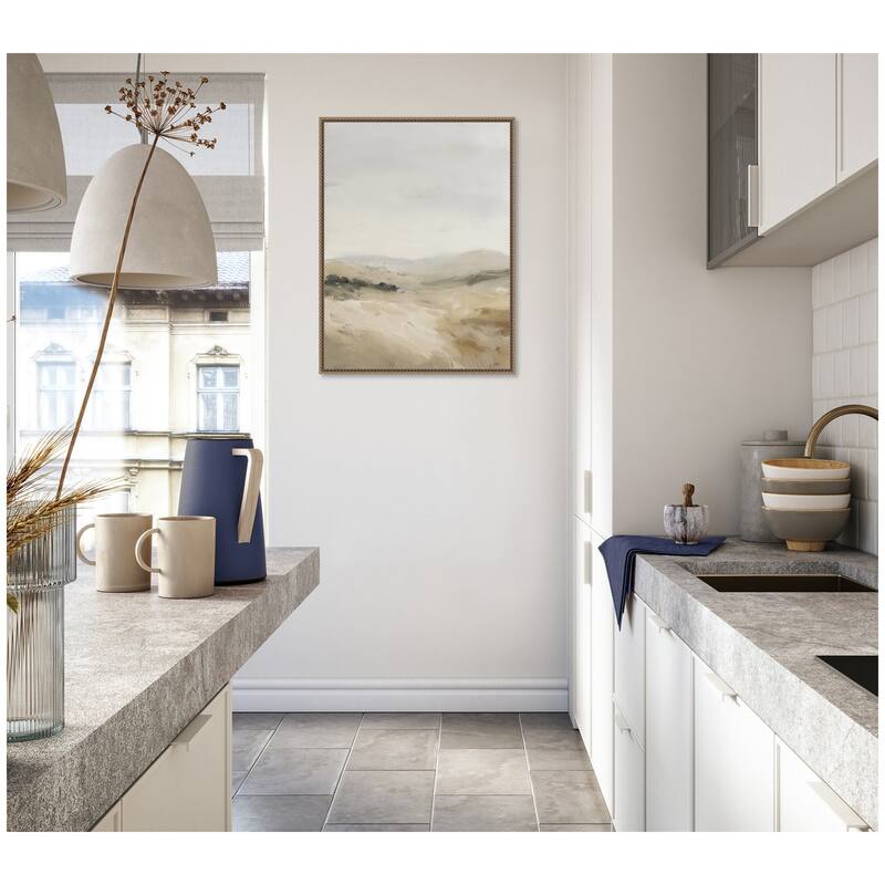 Kate and Laurel Fading Fields II by Amy Lighthall Framed Canvas Wall Art Print