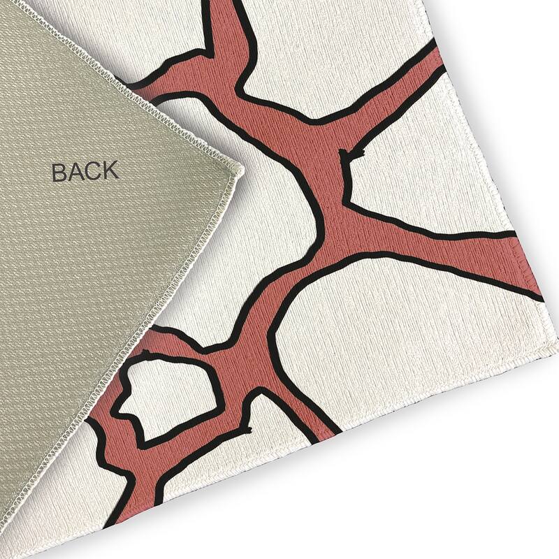 Petal Lines Spring Chenille Indoor/Outdoor Rug