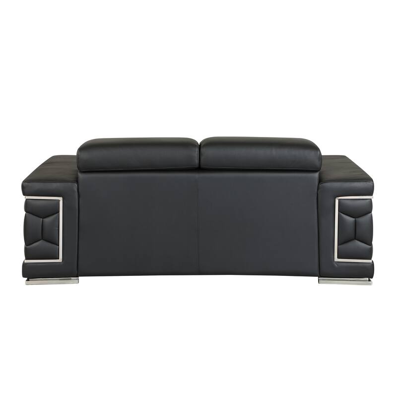 Top Grain Italian Leather Loveseat