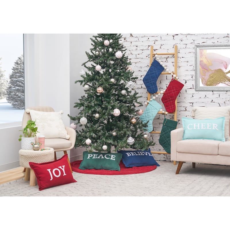 54" Elliot Ruby Decorative Premium Christmas Tree Skirt