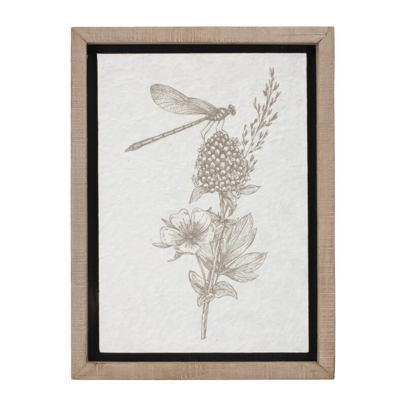 Framed Floral Insect Print (Set of 3)