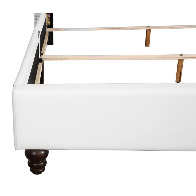 Julie Tufted Upholstered Low Profile King Panel Bed