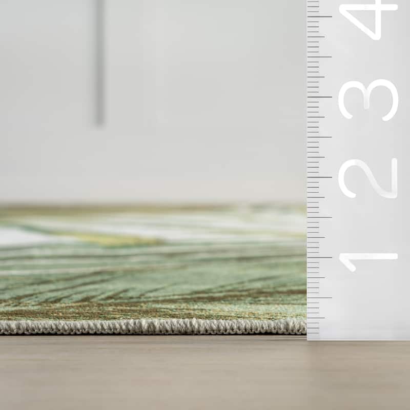 Nuloom Cyra Splashguard Graphic Machine Washable Area Rug