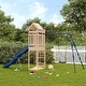 preview thumbnail 12 of 17, vidaXL Swing Set Outdoor Backyard Wooden Playground Equipment for Kids Age 3-8 166.1" x 72.8" x 93.7" Pine