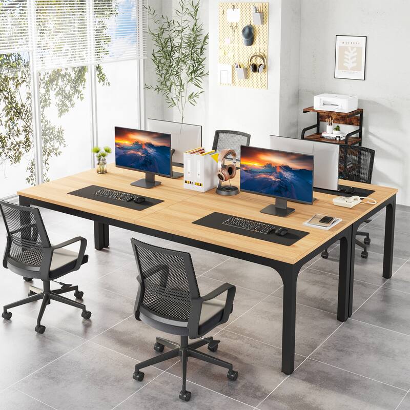78.7 inches Extra Long Computer Desk 2 Person, Wide Double Office Writing Workstation