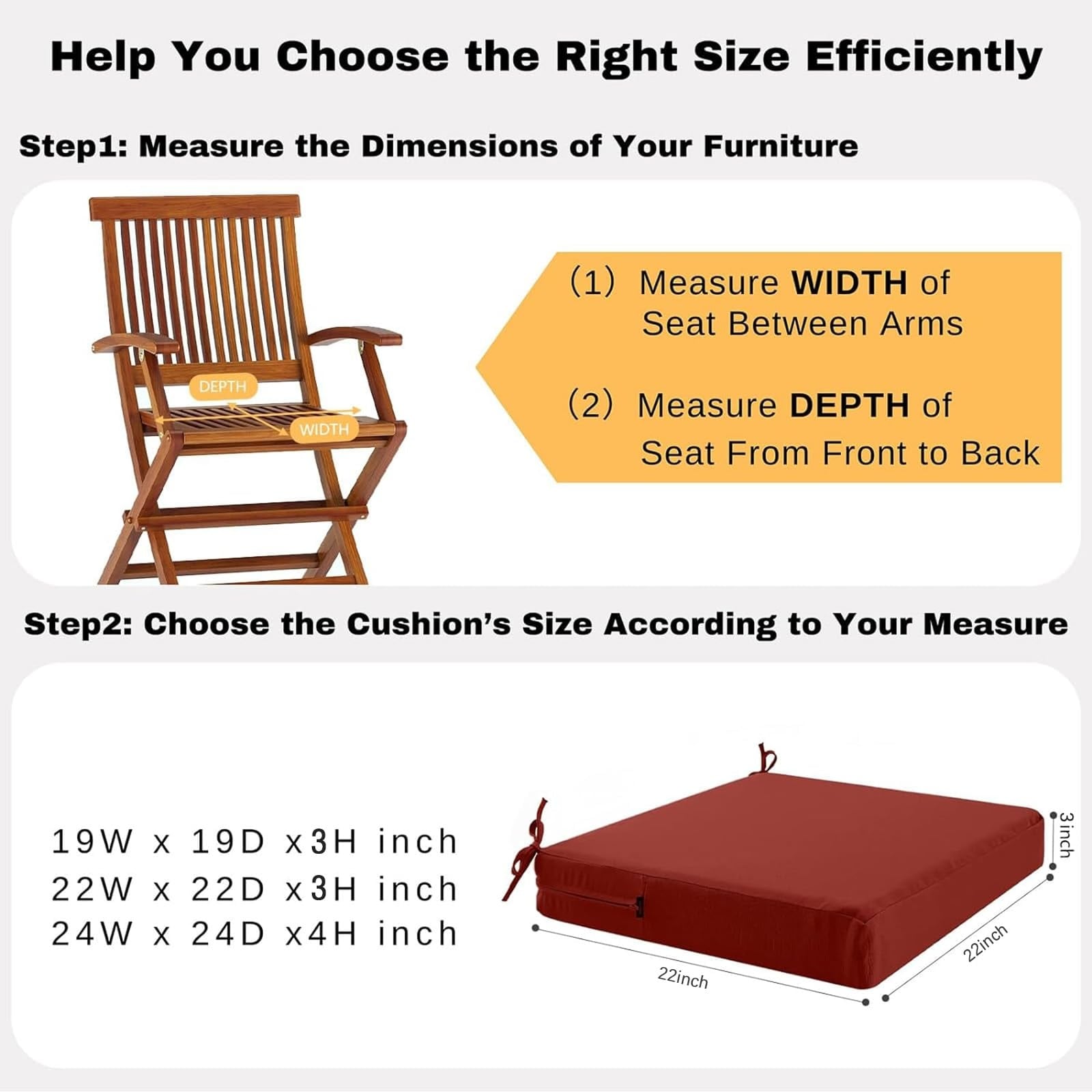 Outdoor chair cushions 22x22 online