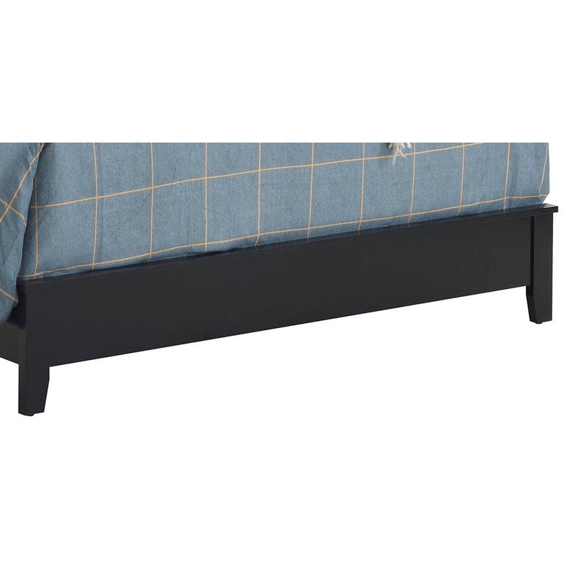 Tufted Upholstered Queen Panel Bed - 85" - Black