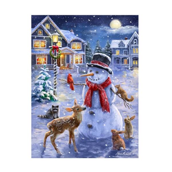 slide 2 of 5, ALI Corti 'Christmas Cuties' Canvas Art - Purple