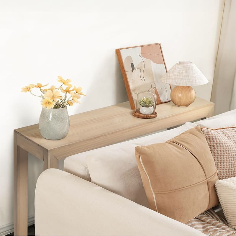Pinewood Entryway Table Console with Sturdy Surface 220 lbs - 46.1 x 11.8 x 31.9 in