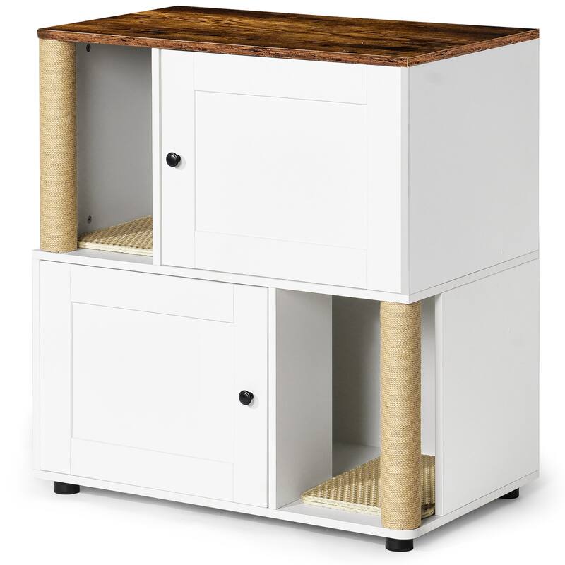 Cat Litter Box Enclouse,Cat Litter Box Enclosure for 2 Cats,Cat Litter Cabinet,Litter Box Enclosure with Shelve