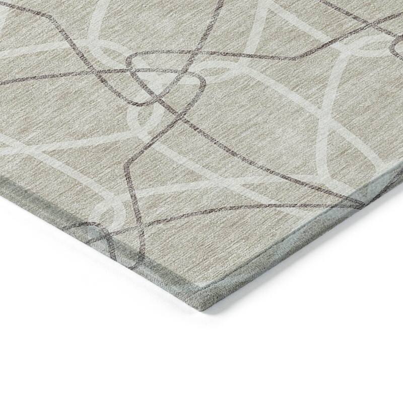 HomeRoots Geometric Modern Rectangle Outdoor Rug