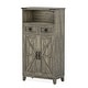 preview thumbnail 11 of 9, EROMMY Farmhouse Storage Cabinet with Doors and Adjustable Shelves, Small Freestanding Floor Cabinet , Narrow Organizer