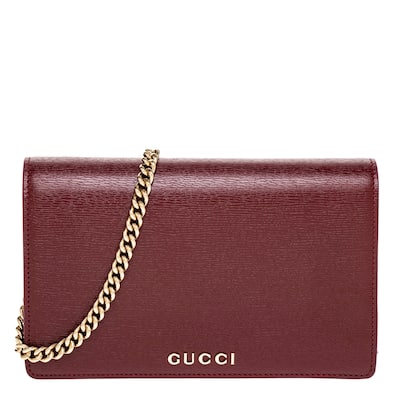 Gucci Chain Wallet with Gucci Script