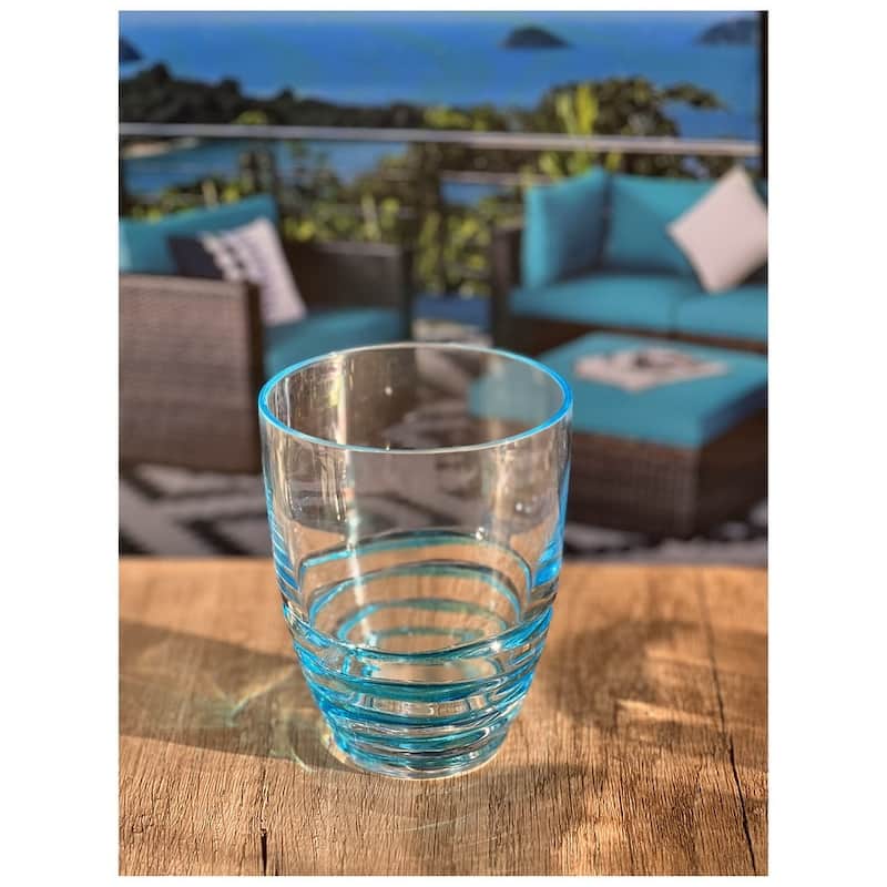 Swirl Acrylic Glasses Drinking Set of 4 DOF (15oz)