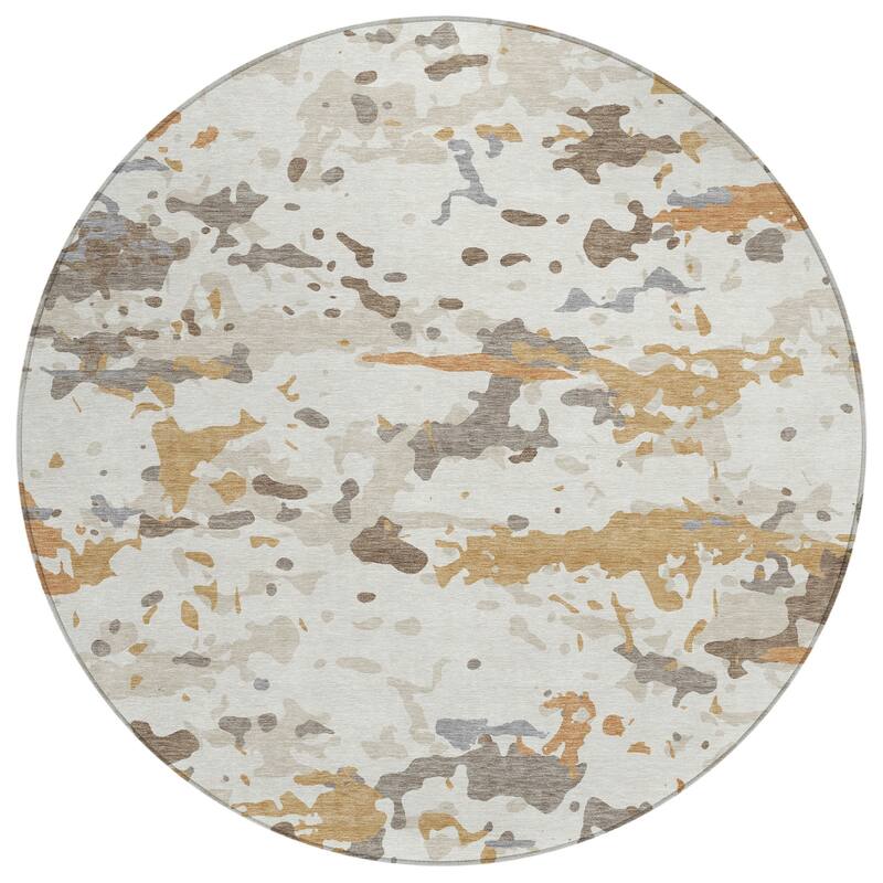 Machine Washable Indoor/ Outdoor Modern Calhan Chantille Rug