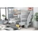 preview thumbnail 13 of 16, Full over Full Bunk Bed with Two Drawers and Storage Ladder