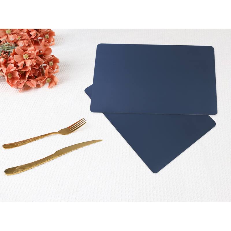 6 Pack Faux Leather Placemats for Kitchen Dining Table Decor Heat Resistant Table Placemats Wipeable Table Mat - 17*12in