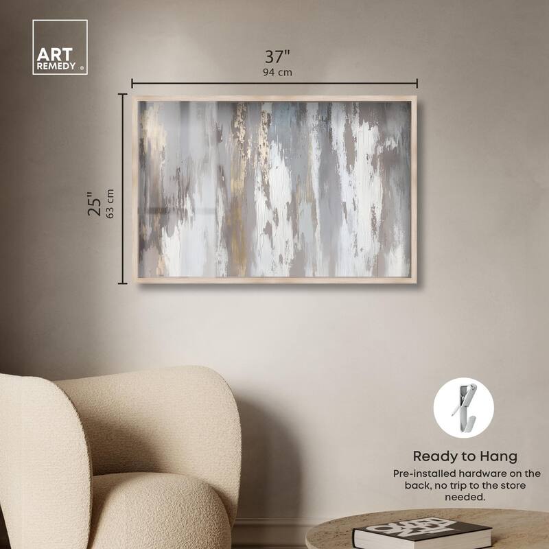 Flooding Gold I Shadowbox by Art Remedy