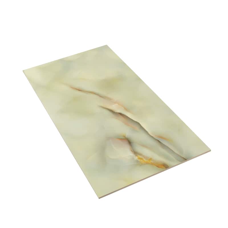 Splendor 24x48 Celadon Giada Porcelain Large Format Onyx Wall and Floor Tile (15.5 sq ft/case) - 2 Pack