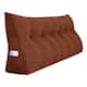 WOWMAX Large Reading Wedge Headboard Pillow for Bed Rest Back Support - California King - Brown